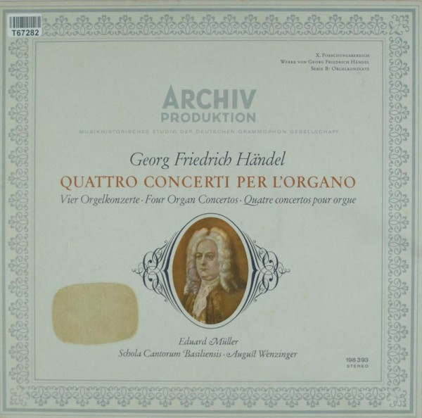 Georg Friedrich Händel, Eduard Müller, Scho: Quattro Concerti Per L&#039;Organo