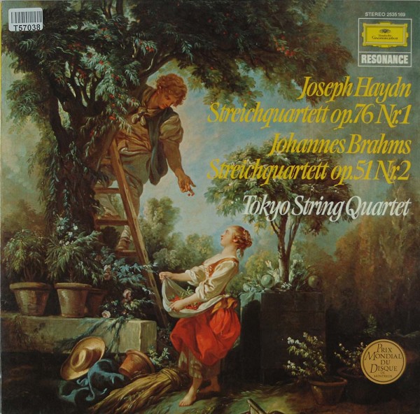 Joseph Haydn, Johannes Brahms, Tokyo String Quartet: Streichquartett Op. 76 Nr. 1 / Streichquartett