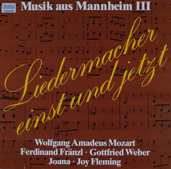Various: Musik Aus Mannheim III - Liedermacher Einst Und Jetzt