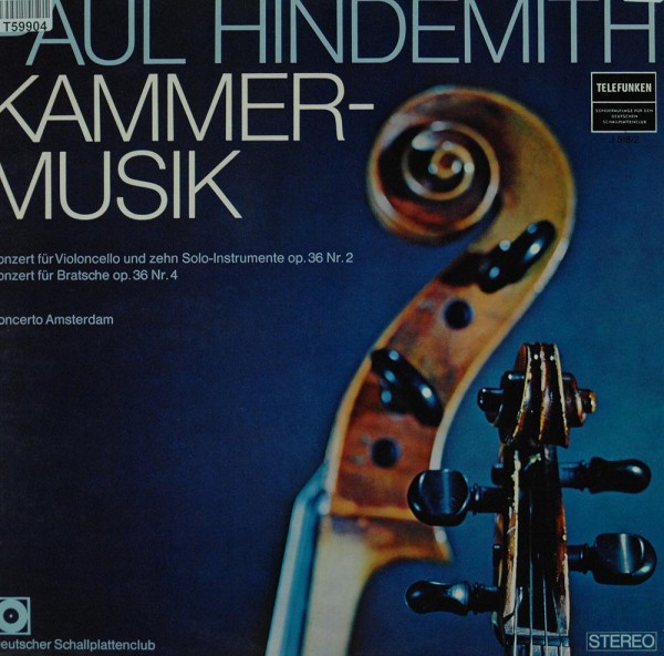 Paul Hindemith, Concerto Amsterdam: Kammermusik (Konzert Für Violoncello Und Zehn Solo-Instrumente O