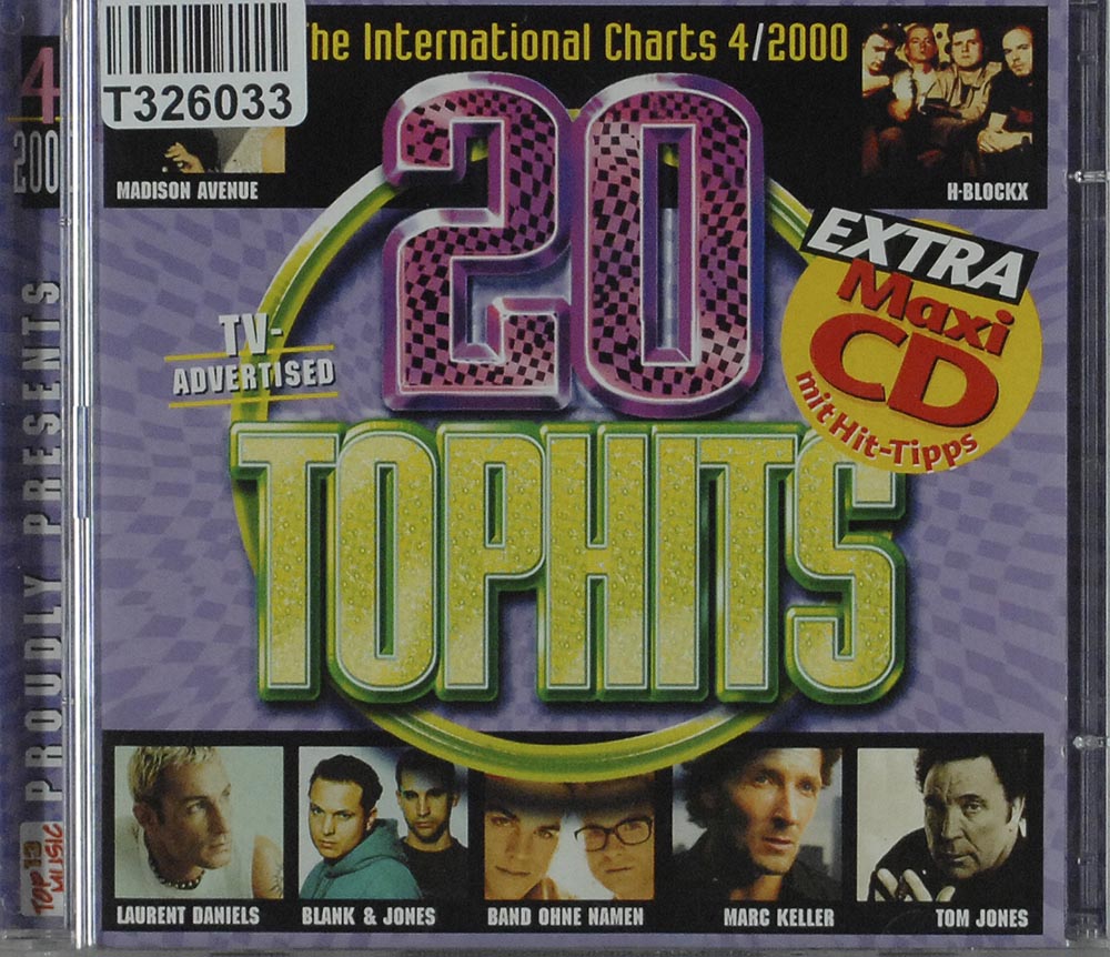 metallisk Kapel spøgelse Various: 20 Top Hits - The International Charts 4/2000 | Techno +  Elektronic Music | Rock/Pop and all the rest | Spring Air