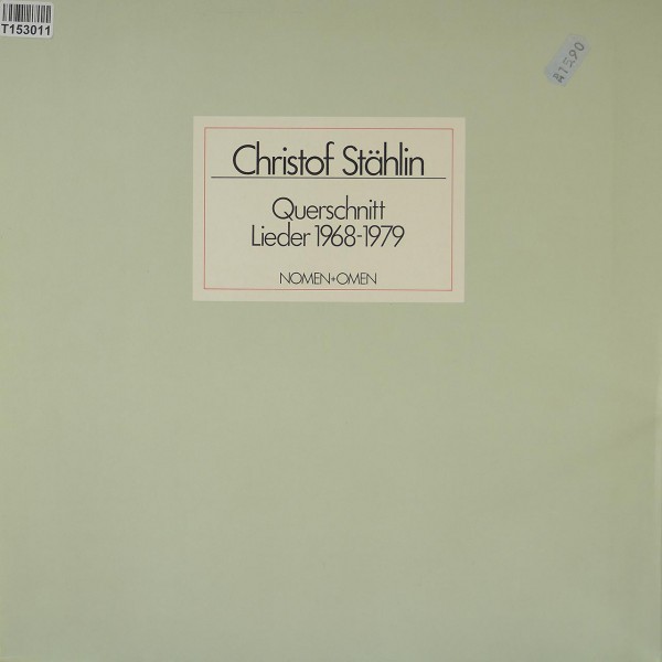 Christof Stählin: Querschnitt - Lieder 1968-1979