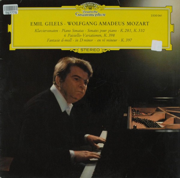 Emil Gilels, Wolfgang Amadeus Mozart: Klaviersonaten K281, K310 - 6 Paisiello Variationen - F