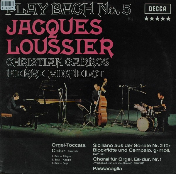 Jacques Loussier Trio: Play Bach 5