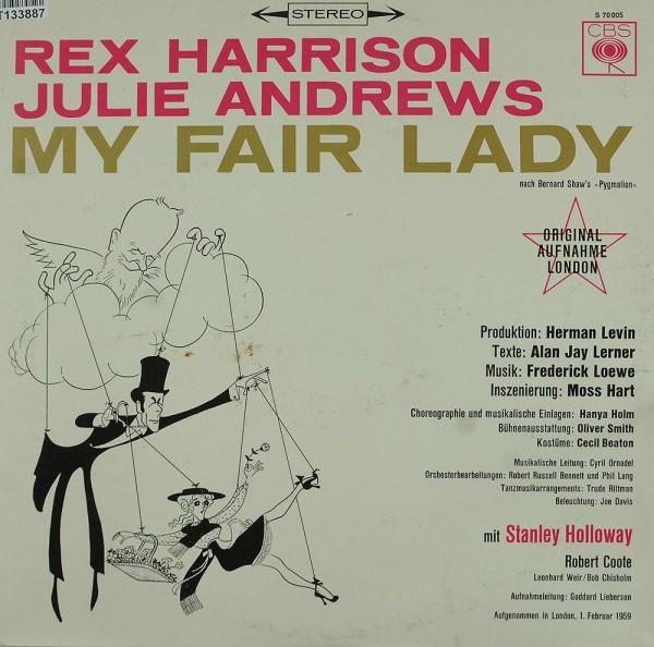 Rex Harrison, Julie Andrews With Stanley Hol: My Fair Lady - Original Cast, Recorded In London