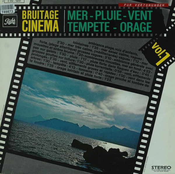 No Artist: Bruitage Cinéma - Mer, Pluie, Vent, Tempete, Orage (Vol.