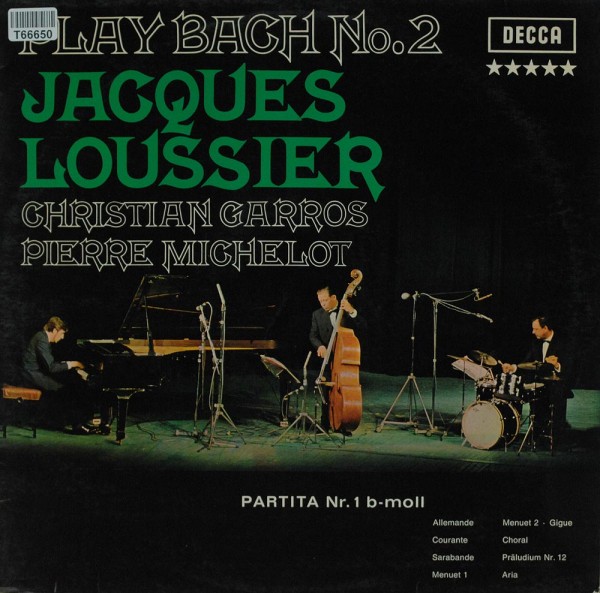 Jacques Loussier, Pierre Michelot, Christia: Play Bach N° 2