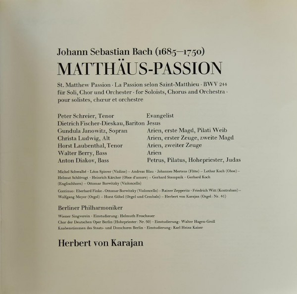 Bach: Matthäus-Passion
