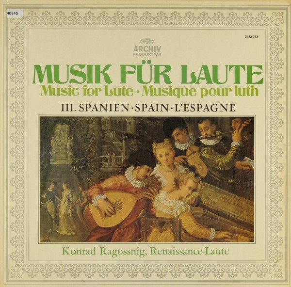 Verschiedene: Musik für Laute III. Spanien