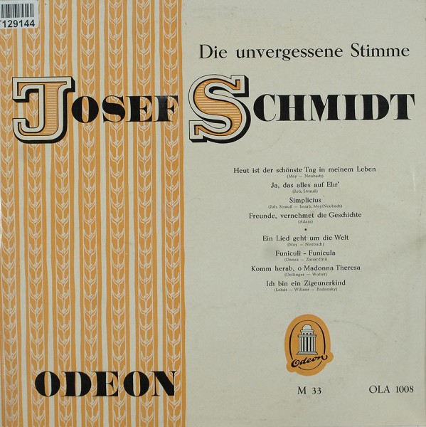 Joseph Schmidt: Die Unvergessene Stimme „Josef Schmidt“