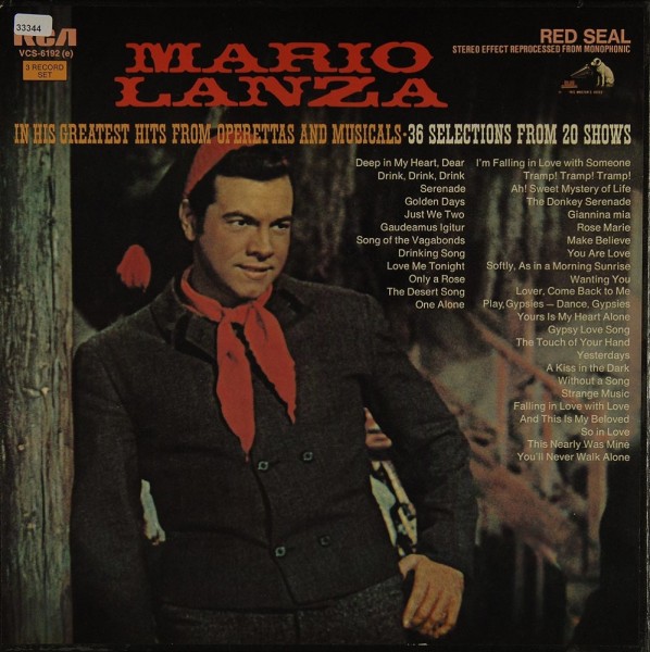 Lanza, Mario: His Greatest Hits from Operettas &amp; Musicals