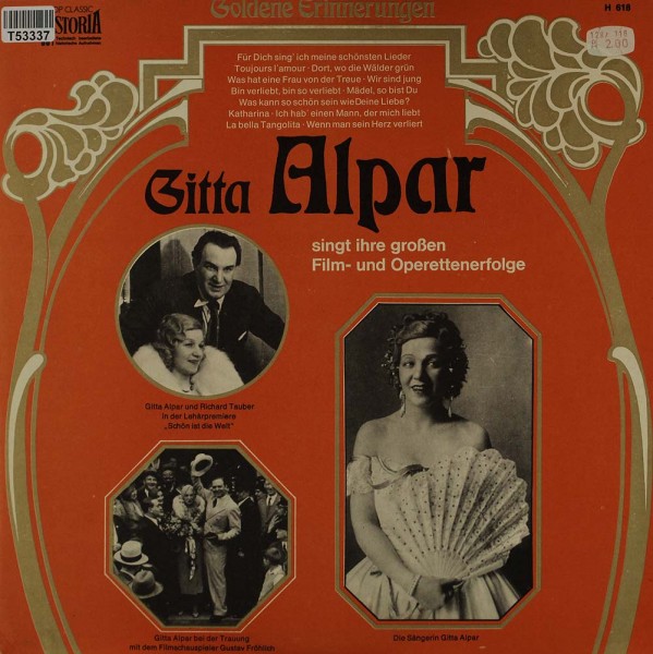 Gitta Alpar: Singt Ihre Grossen Film-Und Operettenerfolge
