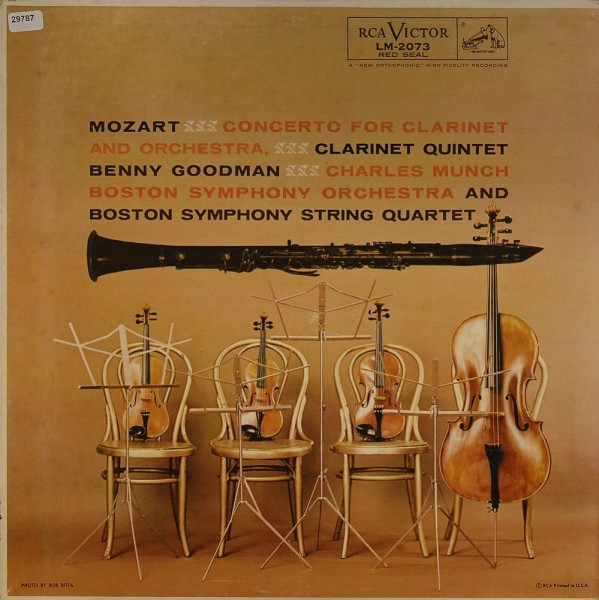 Mozart: Concerto for Clarinet &amp; Orch. / Clarinet Quntet